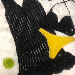 Crochet black dress